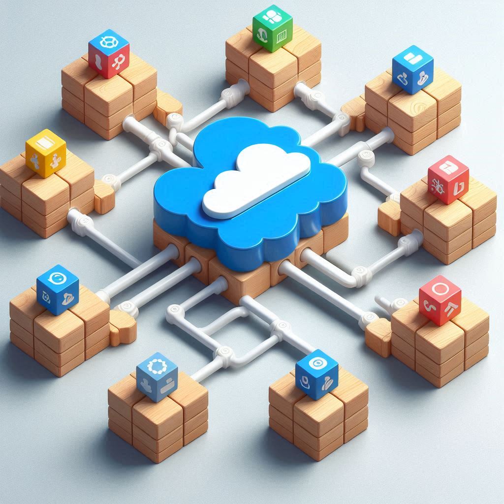 Block connecting together in the Cloud